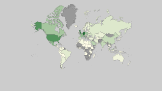Mapa de Países por Saídas de Turistas Internacionais Thumbnail