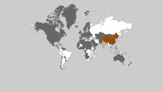 Mapa dos países pela produção de chá Thumbnail