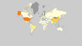 Mapa dos países pela produção de milho Thumbnail
