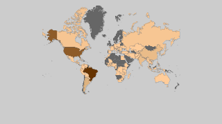 Mapa dos países pela produção de soja Thumbnail