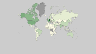 Mapa dos Países por Despesa Internacional com Turismo Thumbnail