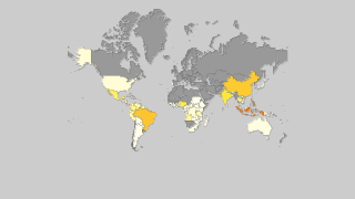 Mapa dos países por produção de abacaxi Thumbnail